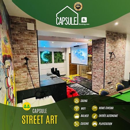 Capsule Street Art - Sauna- Jacuzzi - Playstation 5 - Billard - Netflix - Home Cinema - Terrasse ดูเอ ภายนอก รูปภาพ