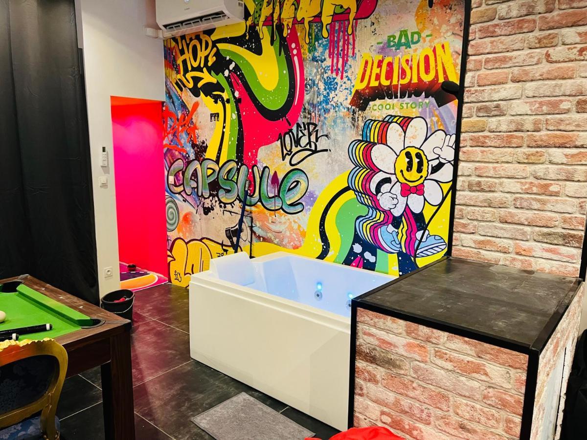 Capsule Street Art - Sauna- Jacuzzi - Playstation 5 - Billard - Netflix - Home Cinema - Terrasse ดูเอ ภายนอก รูปภาพ